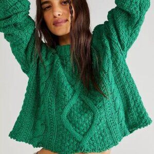 BNWOT Free People Cutting Edge Cable Pullover
